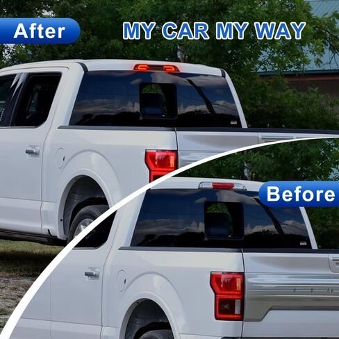 ضوء الفرامل الثالث الثالث LED لـ 2017-2022 Ford F250 F350 F450 F550 Super Duty Ranger Maverick 15-20 F150 F'ord Center مصابيح فرامل الكابينة الخلفية ذات التركيب العالي مع حشية الختم (عدسة دخان) in Kuwait