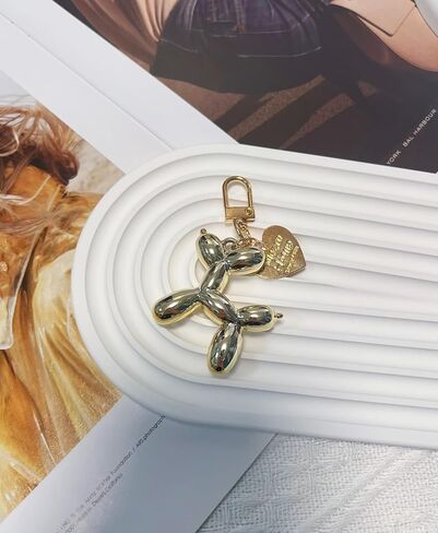 Cute Balloon Dog Design Keychain, Fun Bag Charm Accessories for Purse, Backpack, or Car Keys in Saudi Arabia