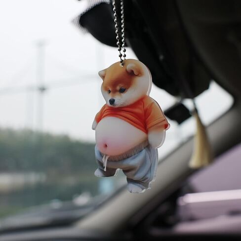 2D Acrylic Cat Dog Car Keychain Hanging Pendant Cartoon Cat Dog Shaped Women's Backpack Decoration Car Accessories in Saudi Arabia