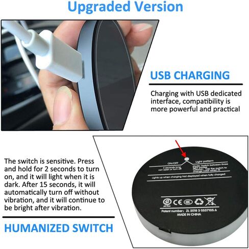 LED Car Cup Holder Lights, 2 Pack Car Coasters 7 Colors Changing USB Charging Mat Luminescent Cup Pad, Luminescent Cup Pad Interior Atmosphere Lamp Decoration Light (Multicolor Flag) in Saudi Arabia
