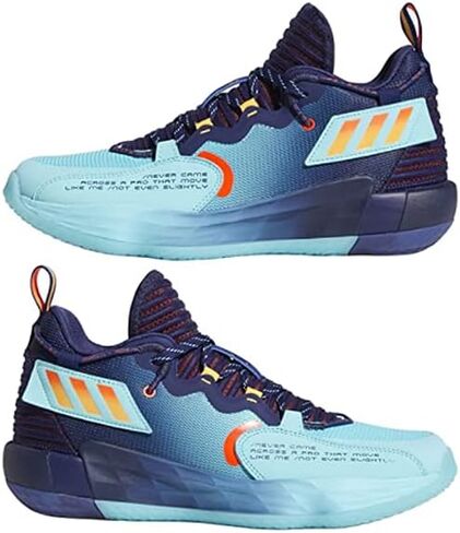 adidas Dame 7 Extended Play Basketball Shoes Dark Blue/Bright Blue/Solar Gold Men's 8, Women's 9 Medium in Saudi Arabia