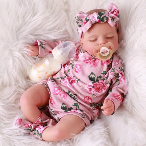 BABESIDE Lifelike Reborn Baby Dolls - 20 inch Sleeping Realistic Newborn Baby Dolls Soft Body Real Life Baby Dolls Girl with Accessories Gifts for Kids Age 3 + & Collection in Kuwait