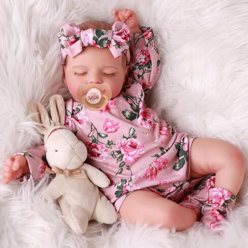 BABESIDE Lifelike Reborn Baby Dolls - 20 inch Sleeping Realistic Newborn Baby Dolls Soft Body Real Life Baby Dolls Girl with Accessories Gifts for Kids Age 3 + & Collection in Kuwait