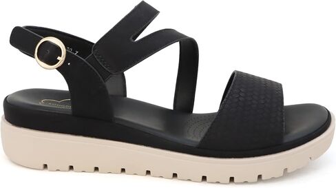 YOKI TUNSA-20 Women's Wedge Platform Sandals – Strappy Sandals With Arch Support, Comfortable Dress Sandals, Summer Platform Sandals in Saudi Arabia
