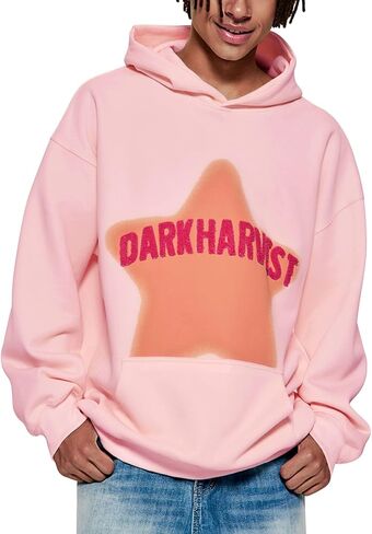 Vamtac Mens Oversize Graphic Hoodies Vintage Y2K Casual Hooded Sweatshirt Cotton Fashion Hip Hop Hoodie for Men and Women in Kuwait