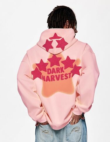 Vamtac Mens Oversize Graphic Hoodies Vintage Y2K Casual Hooded Sweatshirt Cotton Fashion Hip Hop Hoodie for Men and Women in Kuwait