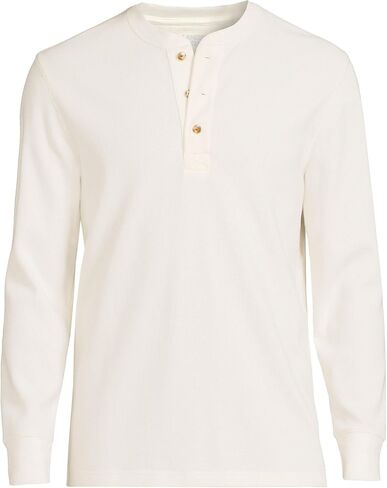 Lands' End Men's Long Sleeve Thermal Waffle Henley in Saudi Arabia