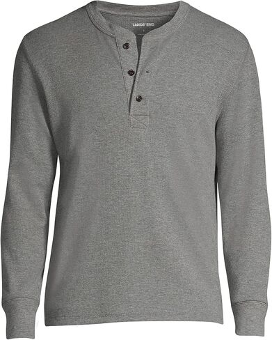 Lands' End Men's Long Sleeve Thermal Waffle Henley in Saudi Arabia