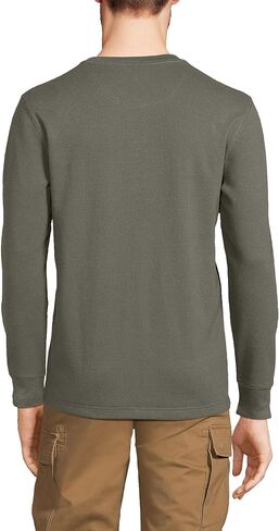 Lands' End Men's Long Sleeve Thermal Waffle Henley in Saudi Arabia