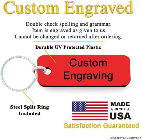 | Personalized Keychain Engraved Light Blue Plastic Tag White Font in Kuwait