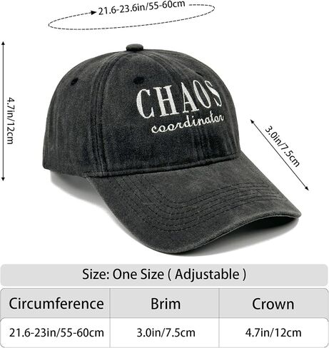 Chaos Coordinator Baseball Cap - Embroidered Cotton Hat for Women Men Adjustable, Funny Gifts for Dad Teacher Nurse in Saudi Arabia