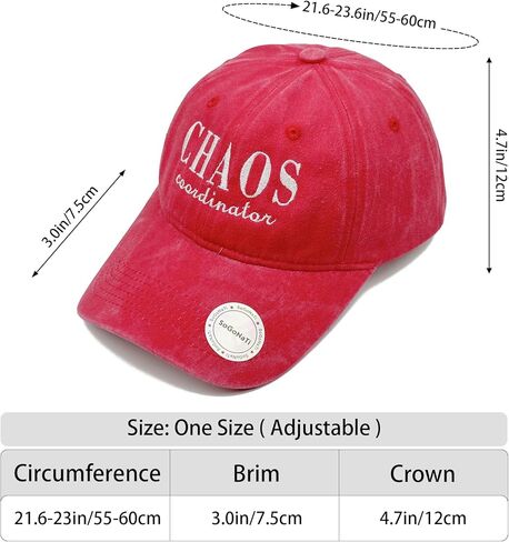 Chaos Coordinator Baseball Cap - Embroidered Cotton Hat for Women Men Adjustable, Funny Gifts for Dad Teacher Nurse in Kuwait
