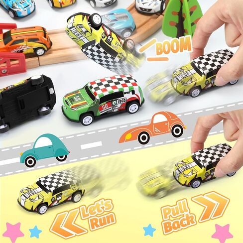 Toy Cars for Kids Ages 4-8, 56Pcs Monster Truck Toys Pull Back Cars with Storage Box, Race Cars Party Favors for Toddler Toys Pinata Goodie Bag Stuffers Christmas Treasure Box Classroom Prizes in Kuwait