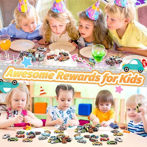 Toy Cars for Kids Ages 4-8, 56Pcs Monster Truck Toys Pull Back Cars with Storage Box, Race Cars Party Favors for Toddler Toys Pinata Goodie Bag Stuffers Christmas Treasure Box Classroom Prizes in Kuwait