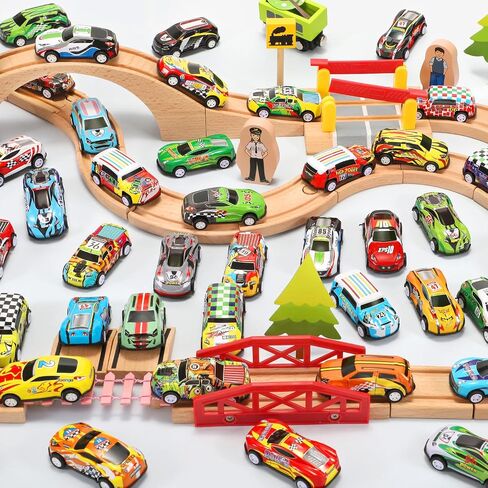 Toy Cars for Kids Ages 4-8, 56Pcs Monster Truck Toys Pull Back Cars with Storage Box, Race Cars Party Favors for Toddler Toys Pinata Goodie Bag Stuffers Christmas Treasure Box Classroom Prizes in Kuwait