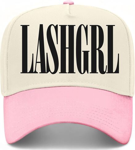 قبعة Lashgrl لسائقي الشاحنات العتيقة | لاش بنت | قبعة بيسبول سناب باك ممتازة قابلة للتعديل للرجال والنساء in Kuwait