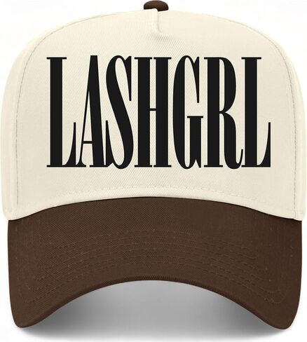 قبعة Lashgrl لسائقي الشاحنات العتيقة | لاش بنت | قبعة بيسبول سناب باك ممتازة قابلة للتعديل للرجال والنساء in Kuwait
