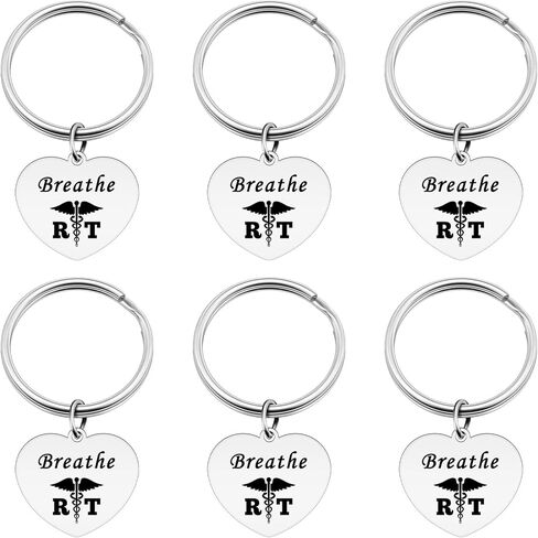 Xiahuyu Respiratory Therapist Keychain RT Respiratory Therapist Appreciation Gifts RT Student Graduation Gift RT Week Gift in Saudi Arabia