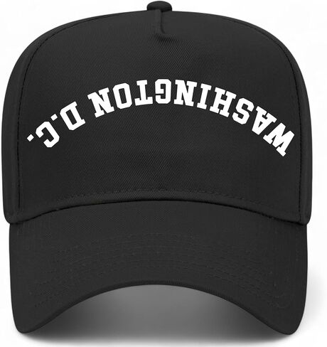 Washington D.C. Upside Down Reversed Vintage Trucker Hat | Premium Adjustable Snapback Baseball Hat for Men & Women in Saudi Arabia