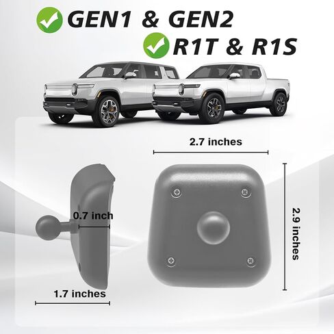 BestEvMod Seat Back Second Row Anchor 1/4 Screw Mount Phone Holder Tablet Mag Safe Compatible with 2022-2024 Rivian R1T&R1S Backseat fits All Phones&Android 360° Adjustable(Tablet Holder) in Kuwait