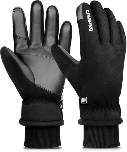 Cevapro Winter Thermal Gloves for Men Women, -20℉ Anti-Slip Waterproof Deerskin Suede Insulated Touchscreen Gloves. in Saudi Arabia