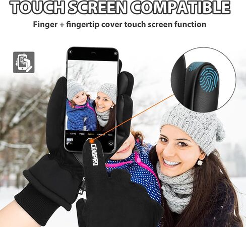 Cevapro Winter Thermal Gloves for Men Women, -20℉ Anti-Slip Waterproof Deerskin Suede Insulated Touchscreen Gloves. in Saudi Arabia