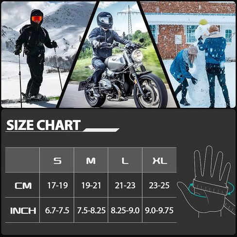 Cevapro Winter Thermal Gloves for Men Women, -20℉ Anti-Slip Waterproof Deerskin Suede Insulated Touchscreen Gloves. in Saudi Arabia