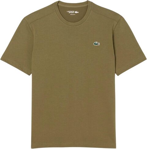Lacoste Men's Sport Ultra Dry Cotton Sport T-Shirt, Olive, Medium in Saudi Arabia