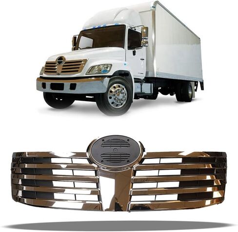 Mytee Products Front Chrome Bumper Compatible with Hino 238, 268, 258, 338 - Heavy Duty Chrome Front Bumper Cover Reinforcement for Trucks - Replaces HNR-52101E0243, 52101E0243, 564.54024 in Saudi Arabia