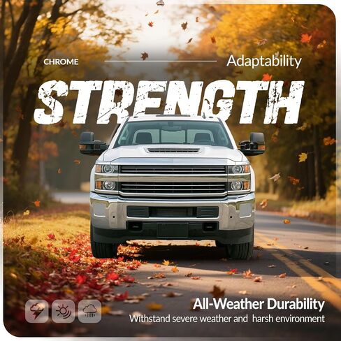 KUAFU Front Bumper Face Bar Compatible with 2015-2019 Chevy Chevrolet Silverado 2500 3500 HD High Country, LT, LTZ, WT W/O Fog Light Holes, W/Parking Aid Sensor Holes Steel Chrome 3PCS in Saudi Arabia