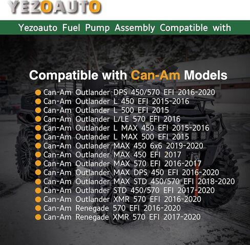 مجموعة مضخة الوقود لـ Can-Am Outlander 450 500 570 2016-2023 وRenegade 570 EFI 2016-2020 يستبدل 709000461 47-1029 in Saudi Arabia