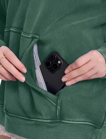 FAIABLE Womens Hoodies Fleece Fall Fashion Outfits Half Zip Sweatshirts Winter Jackets Oversized Pullover Tops Clothes 2025 in Kuwait