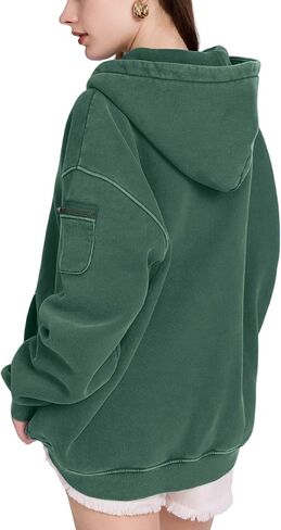 FAIABLE Womens Hoodies Fleece Fall Fashion Outfits Half Zip Sweatshirts Winter Jackets Oversized Pullover Tops Clothes 2025 in Kuwait