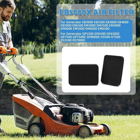 2 حزمة فلتر الهواء GX390 لمولد هوندا GX340 EB5000 EB5000X EB6500 EB3500 EM5000SX Generac GP5500 GP6500 GP7500E RS5500 Harbour Freight Predator 420CC محرك 8750 واط استبدال 17211-899-000 in Saudi Arabia