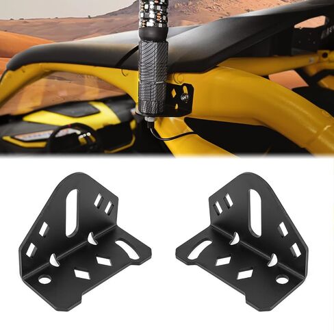 WeiSen 2pcs UTV Roll Cage Whip Light Mount Bracket for Cargo Reverse Brake Strobe Pod Lights Compatible with Can Am Maverick R /Max All Models 2024-2025 in Saudi Arabia