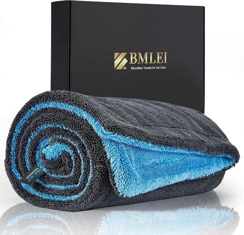 منشفة تجفيف السيارة، 48 بوصة × 24 بوصة، منشفة كبيرة جدًا ملتوية لتفصيل السيارة، 1300 جرام في المتر المربع، فائقة الامتصاص، قطعة قماش تنظيف من الألياف الدقيقة خالية من الخطوط للسيارات والشاحنات وسيارات الدفع الرباعي كاملة الحجم in Kuwait