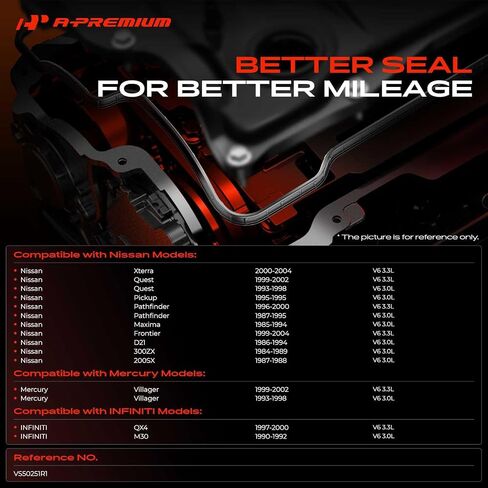 مجموعة حشية غطاء صمام المحرك A-Premium متوافقة مع Nissan Frontier 1999-2004، Pathfinder 1987-2000، Maxima، Xterra، 200SX، 300ZX، D21، Pickup، Quest & Infiniti M30، QX4 & Mercury Villager in Saudi Arabia