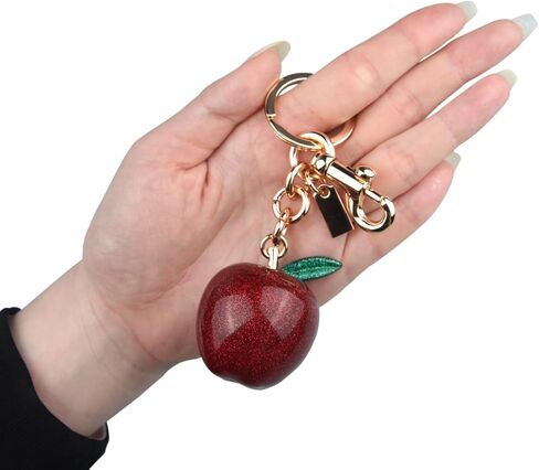 سلسلة مفاتيح لطيفة على شكل فاكهة لحقيبة المحفظة ومفتاح السيارة، وإكسسوارات ديكور للحقيبة للنساء مع صندوق هدايا أنيق للنساء in Kuwait