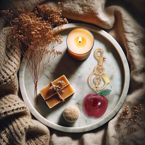 سلسلة مفاتيح لطيفة على شكل فاكهة لحقيبة المحفظة ومفتاح السيارة، وإكسسوارات ديكور للحقيبة للنساء مع صندوق هدايا أنيق للنساء in Kuwait