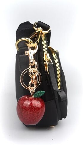 سلسلة مفاتيح لطيفة على شكل فاكهة لحقيبة المحفظة ومفتاح السيارة، وإكسسوارات ديكور للحقيبة للنساء مع صندوق هدايا أنيق للنساء in Kuwait