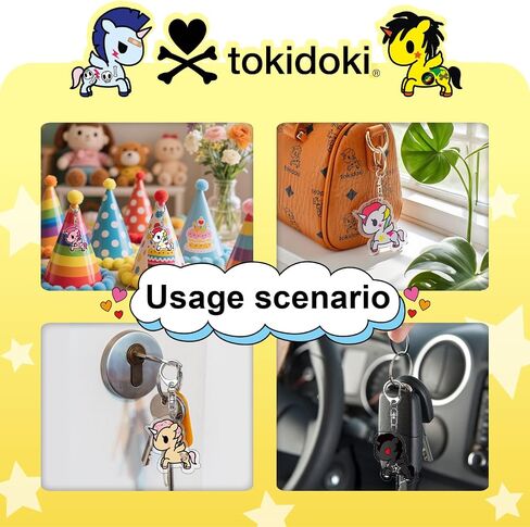 Tokidoki المفاتيح Unicorno المفاتيح الاكريليك موضة مشبك قفل حلقات المفاتيح حقيبة العرافة لمحبي Unicorno in Kuwait