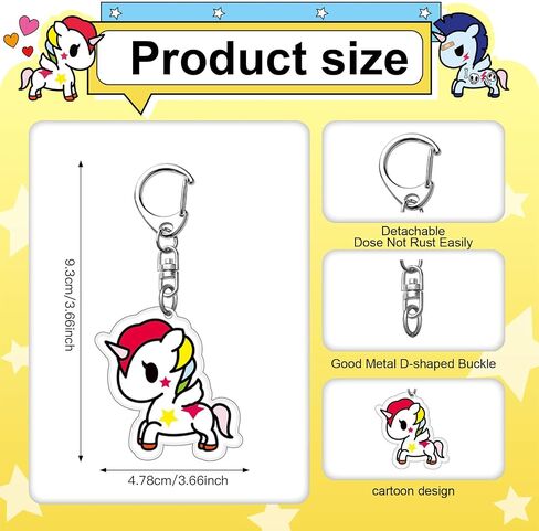 Tokidoki المفاتيح Unicorno المفاتيح الاكريليك موضة مشبك قفل حلقات المفاتيح حقيبة العرافة لمحبي Unicorno in Kuwait