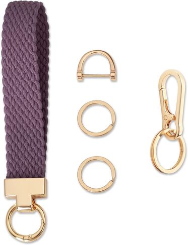 Keychain Wristlet for Car Keys, Elastic Braided Lanyard with Key Rings, Stretch Strap for Small Essentials and IDs in Saudi Arabia