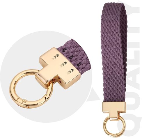 Keychain Wristlet for Car Keys, Elastic Braided Lanyard with Key Rings, Stretch Strap for Small Essentials and IDs in Saudi Arabia