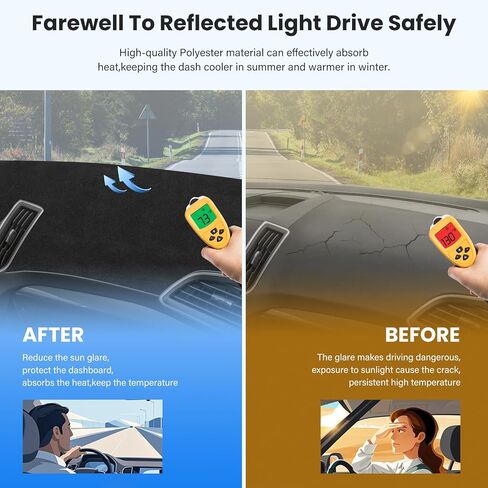 غطاء لوحة أجهزة القياس متوافق مع ملحقات كاديلاك إسكاليد 2007-2014، ملحقات داخلية لغطاء لوحة أجهزة القياس غير قابلة للانزلاق، واقي من الأشعة فوق البنفسجية مناسب حسب الطلب in Kuwait