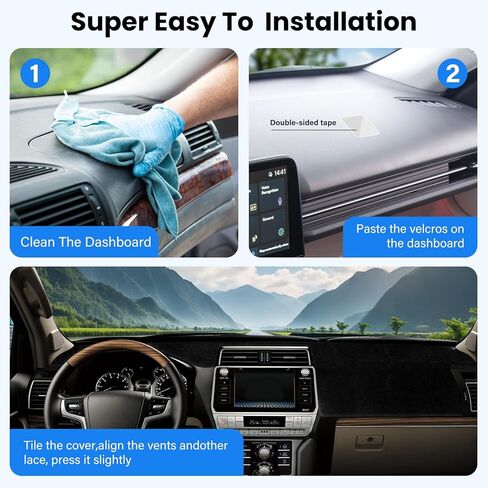 غطاء لوحة أجهزة القياس متوافق مع ملحقات كاديلاك إسكاليد 2007-2014، ملحقات داخلية لغطاء لوحة أجهزة القياس غير قابلة للانزلاق، واقي من الأشعة فوق البنفسجية مناسب حسب الطلب in Kuwait