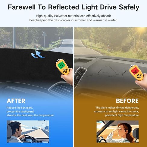 Dash Cover Compatible with Cadillac Escalade 2007-2014 Accessories,Nonslip Dashboard Cover Mat Interior Accessories,Custom Fit Dash mat Sunshade UV Protector in Saudi Arabia