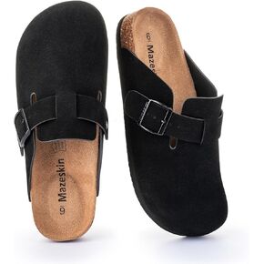 شبشب مازيسكين من الجلد الطبيعي لتقويم العظام مع دعم مريح للقوس، جزء علوي مقاوم للماء، وسادة قدم لتقويم العظام لتخفيف التهاب اللفافة الأخمصية in Kuwait