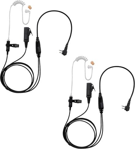 BCT22-M1 2-Wire Surveillance Acoustic Tube Earpiece with PTT Mic Compatible with Motorola CP200D CP100D R2 DEP450 BPR40D CP200 CP185 BPR40 Yaesu FT-65 FT-25 FT-4X/V XiR P3688 in Kuwait