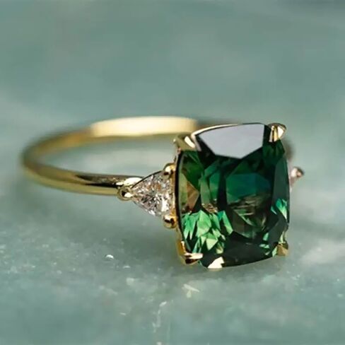Luxury Bright Zirconia Ring Female Bridal Wedding Band Jewelry Engagement Accessories in Saudi Arabia